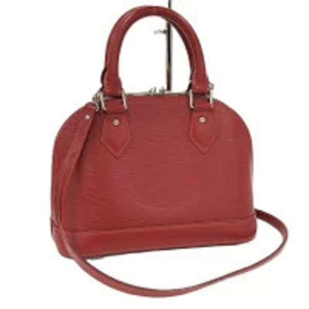 LOUIS VUITTON Alma handbag Epi leather Carmine Red
